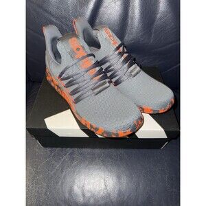 Adidas Lite Racer Adapt 7.0 Gray ORANGE Sneakers Running Walking JS0046 Men 11.5